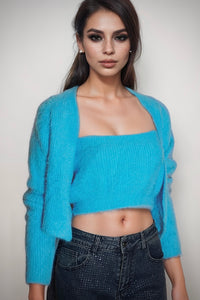 SET CROP TOP PIÙ CARDIGAN